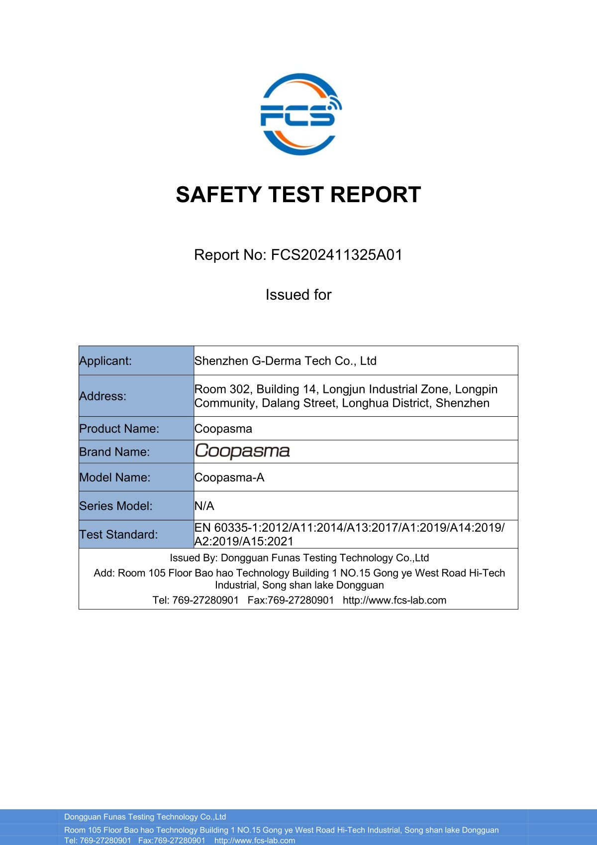 Coopasma safety report preview